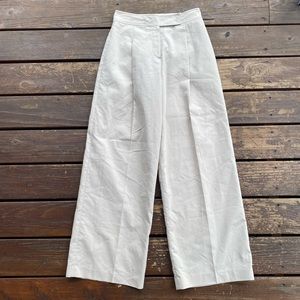 Frankie shop cream tan wide leg high rise oversized baggy fit trousers